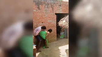 Village Wife Getting Pounded Hard Doggy Style In The Backyard