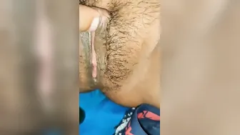 GF Spreading Her Tight Pink Pussy For BF Cam