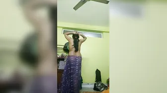 Naughty Mature Aunty Dancing Topless Filming Herself On Phone