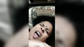 Busty Mature Aunty Flashing Her Massive Tits On Camera For Me
