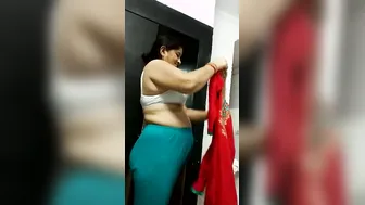 Mature Aunty Getting Dressed After Hot Sex Session With Lover