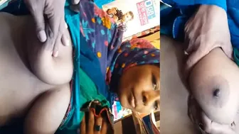 Horny Aunty Flashing Her Big Boobs To The Local Shopkeeper