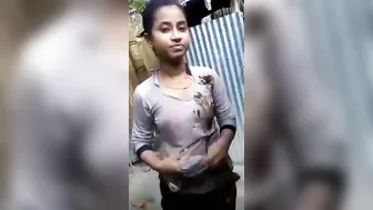Village Teen Stripping Naked Showing Tight Body On Camera Solo