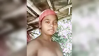 Village Wife Showing Big Boobs And Pussy In Private Selfie Vid