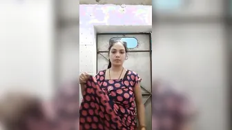 Stunning North Indian Wife Teasing Stripping Naked On Live Cam