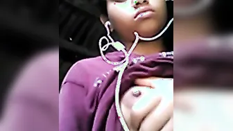 College Slut Stripping Topless Showing Her Big Boobs On Cam