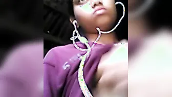 College Slut Stripping Topless Showing Her Big Boobs On Cam