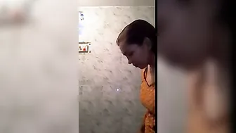 Big Titted Village Girl With Hairy Pussy Stripping At Home