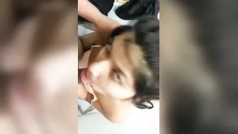 Slutty GF Gagging On His Dick With Dirty Talk And Moans