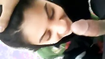 Kashmiri GF Blowing Her Man Under The Trees In Public