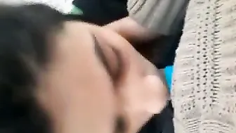 Kashmiri GF Blowing Her Man Under The Trees In Public