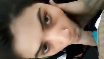 Kashmiri GF Blowing Her Man Under The Trees In Public