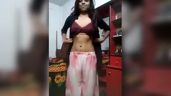 College Girl Stripping And Teasing On Selfie Cam For Her Man