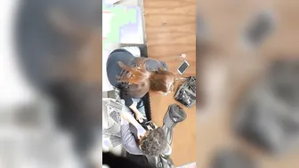 College GF Stroking Her BF During Lunch Break