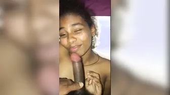 Married Woman Giving Her Man A Sloppy Blowjob In Home Video