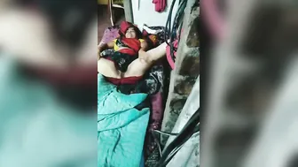 Village Aunty Getting Filmed Secretly Spreading Wide Getting Wet