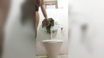 Hairy Indian Pussy Being Stretched With Thick Dildo On Cam