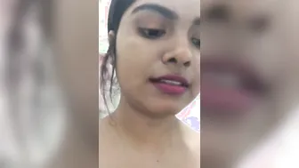 Beautiful Indian Babe Doing Sexy Striptease Show In Her Bathroom