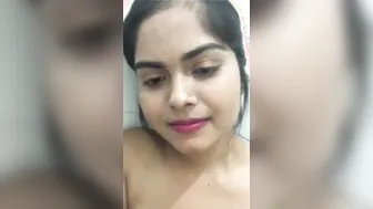 Beautiful Indian Babe Doing Sexy Striptease Show In Her Bathroom