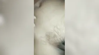 Hairy GF Spreading Pussy Lips Exposing Herself Fully