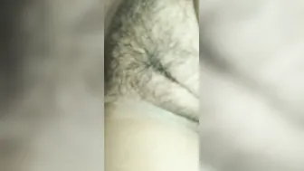 Hairy GF Spreading Pussy Lips Exposing Herself Fully