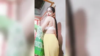 Desi Wife Slowly Unwrapping Her Curves From Traditional Saree