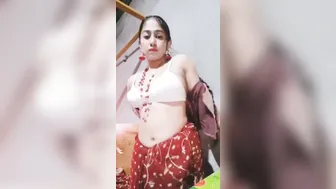 Desi Wife Slowly Unwrapping Her Curves From Traditional Saree