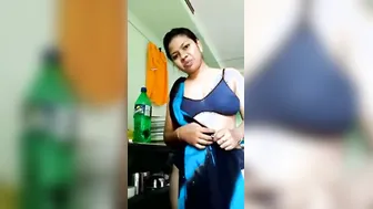 Naked Desi Babe Recording Herself Stripping For Lover On Phone