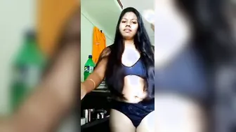 Naked Desi Babe Recording Herself Stripping For Lover On Phone