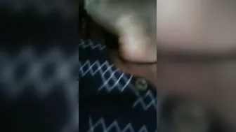 His Thick Cock Stretching Her Tight Natural Bush From His View