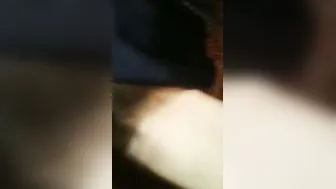 His Thick Cock Stretching Her Tight Natural Bush From His View