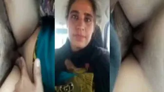 Indian GF Fucked By Her Man In Backseat Of Moving Car