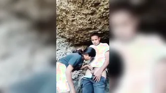 College Friends Sneaking Outdoors For Risky Sex Session Part One