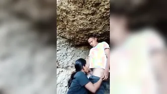 College Friends Sneaking Outdoors For Risky Sex Session Part One