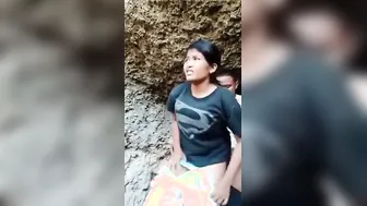 College Friends Sneaking Outdoors For Risky Sex Session Part One