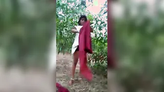 Desi Threesome Outdoors With Two Guys Fucking One Slutty Babe