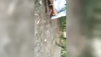 Desi Threesome Outdoors With Two Guys Fucking One Slutty Babe