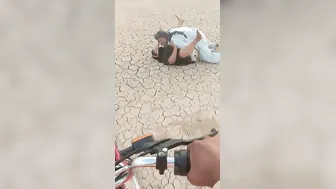 Mature Slut Servicing Two Men Outdoors Taking Both At Same Time