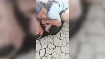 Mature Slut Servicing Two Men Outdoors Taking Both At Same Time