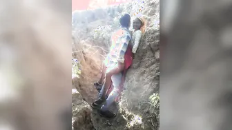 Tribal Village Babe Getting Pounded Outdoors Caught On Hidden Cam