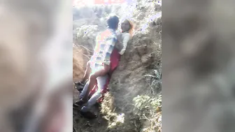 Tribal Village Babe Getting Pounded Outdoors Caught On Hidden Cam
