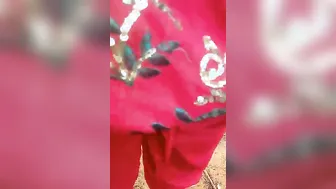 Village Wife From South India Flashing Hairy Pussy In Backyard