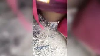 Village Wife From South India Flashing Hairy Pussy In Backyard
