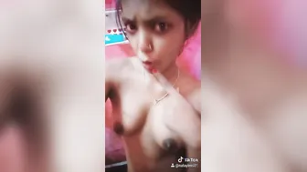 Tamil College Babe Stripping Naked In Bathroom Selfie Video