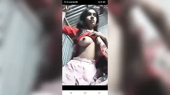 Perky GF Flashing Her Tits On Cam Making Him Crazy Horny