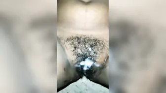 Hairy Wife Pussy Dripping Cum After Neighbor Pounds Her Hard