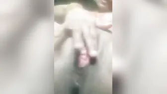 Village Babe Spreading Pink Pussy Wide Open On Private Video
