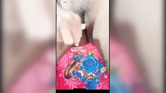 Young Desi Teen Using Pen As Toy Playing For Her Webcam Alone
