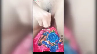 Young Desi Teen Using Pen As Toy Playing For Her Webcam Alone