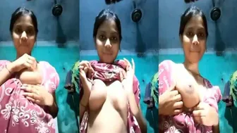Bengali Teen Revealing Her Massive Boobs In Selfie Video